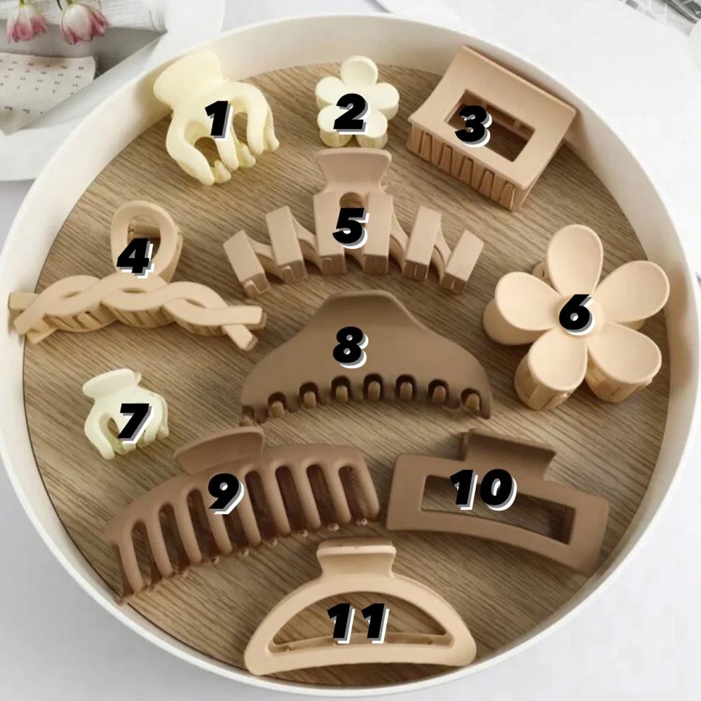 Brown Women's Hair Claw Clips